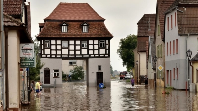 Knietief war am Uehlfelder Torhaus das Wasser gestanden. (Archivbild: Mark Oliva)