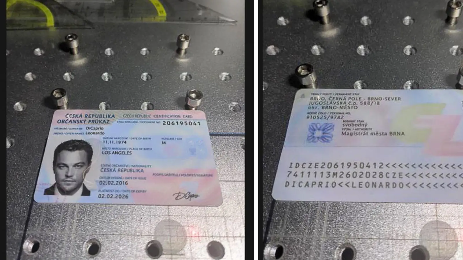 Dieses von der Generalstaatsanwaltschaft Frankfurt am Main zur Verfügung gestellte Foto zeigt einen gefälschten Ausweis, der im Darknet angeboten wurde.  (Foto: Benjamin Krause/Generalstaatsanwaltschaft Frankfurt am Main/dpa)