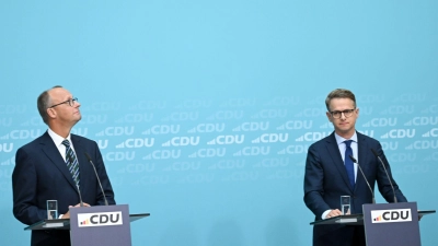 Die Führungsgremien von CDU und CSU haben die Kanzlerkandidatur von Merz einhellig bestätigt. (Foto: Sebastian Christoph Gollnow/dpa)