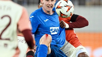 Schwieriges Durchkommen: Hoffenheims Talent Max Moerstedt. (Foto: Uwe Anspach/dpa)