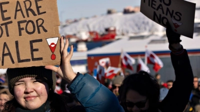 Die Parteivorsitzenden von Grönland lehnen Trumps Anspruch auf die Insel ab. (Archivbild)  (Foto: Christian Klindt Soelbeck/Ritzau Scanpix Foto/AP/dpa)