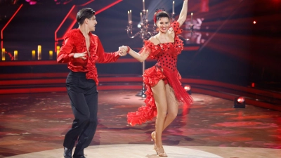 Betty Taube ist in der nächsten Folge „Let's Dance” nicht mehr dabei.  (Foto: Thomas Banneyer/dpa)