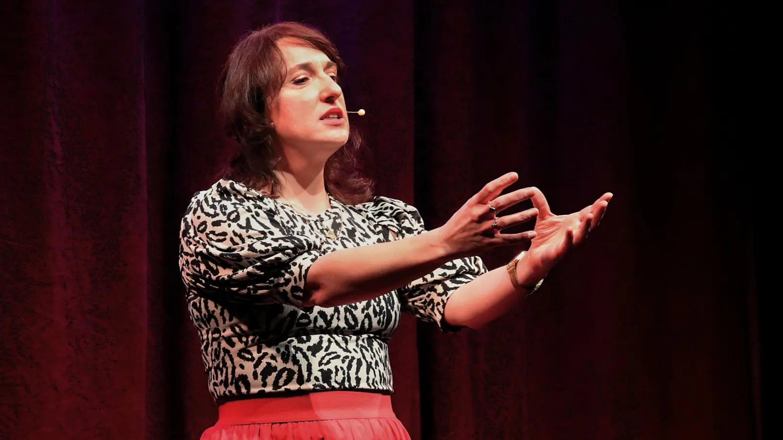 Mit Humor, Selbstironie und griffigem Beispielen untersucht Christl Sittenauer die kindliche Behauptung, dass die Welt in zwei Personengruppen eingeteilt sei, in Frauen und Menschen. (Foto: Martina Kramer)