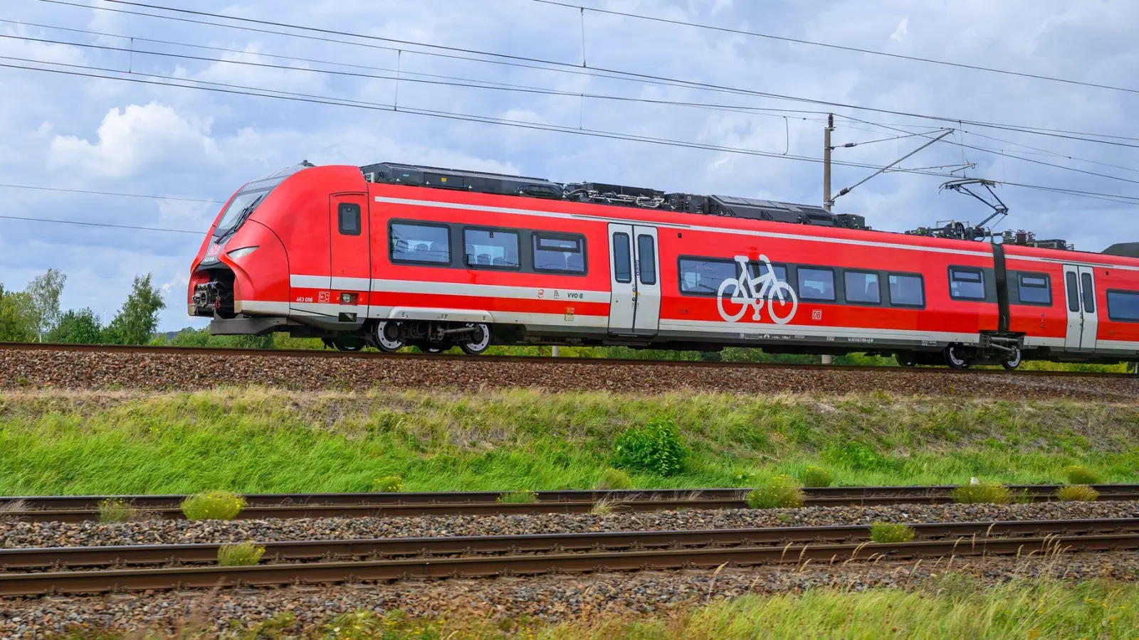 Weil ein Zug liegenblieb, setzen einige Fahrgäste ihre Reise zu Fuß fort. (Symbolbild) (Foto: Patrick Pleul/dpa)