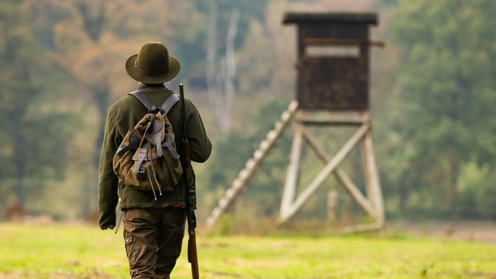 Mehrere Hochsitze für Jäger wurden im westlichen Landkreis Ansbach zuletzt beschädigt. (Symbolbild: Philipp Schulze/dpa)