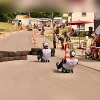Trotz des vorhandenen sportlichen Ehrgeizes stand bei allen Startenden beim Dentleiner Bobbycar-Rennen der Spaß im Vordergrund (Foto: Eventleiner GmbH/Andreas Hodde)