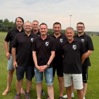Die Mitglieder des Markt Erlbacher Festausschusses auf dem TSV-Sportgelände (von links): Michael Popp, Jürgen Scheuerpflug, Gerd Eisenbeiß, Heiko Röschlein, Klaus Mahlein, Hermann Barth und Hans Schuster. Nicht auf dem Foto sind Johannes Fleischmann und Alexander Winter. (Foto: Franz Steinlein)
