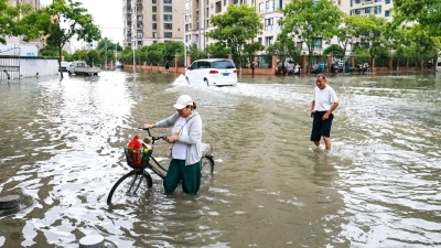 Der Taifun „Gavi“ in der chinesischen Provinz Zhejiang in der ersten Julihälfte. (Archivbild) (Foto: Jiang Han/XinHua/dpa)
