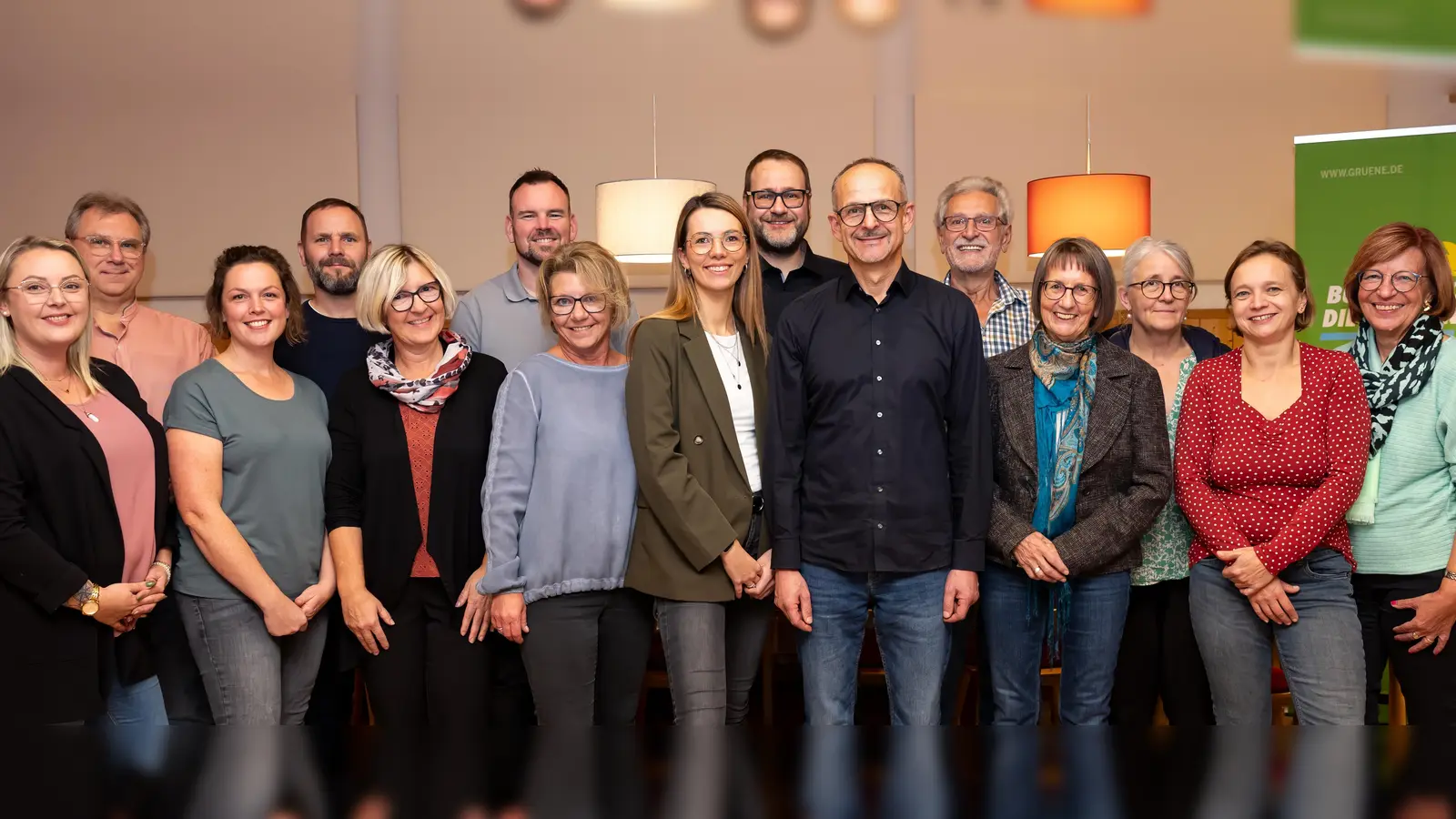 Mit 16 Kandidatinnen und Kandidaten treten die Grünen in Lichtenau zur Kommunalwahl 2026 an. (Foto: Arlett Strobel (Selbstauslöser))