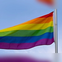 Die Regenbogenfahne gilt als Flagge der queeren Community. (Symbolbild: Patrick Pleul/dpa)