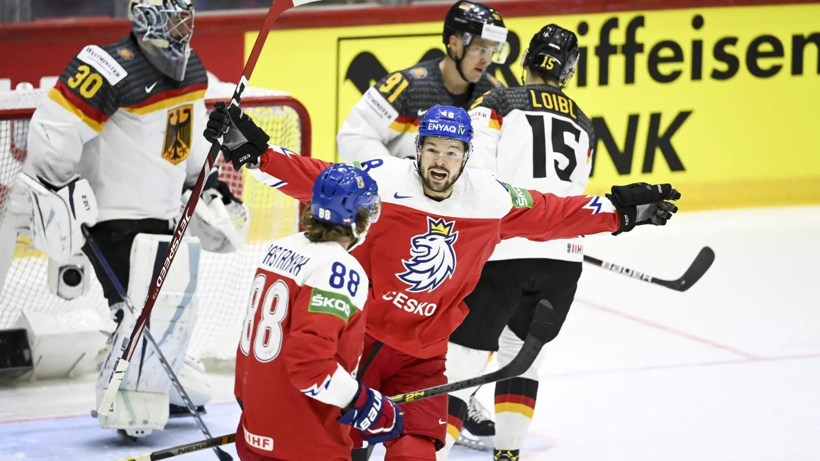 Das DEB-Team ist im WM-Viertelfinale gegen Tschechien ausgeschieden. (Foto: Emmi Korhonen/Lehtikuva/dpa)