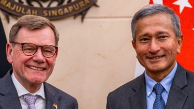 Außenminister Johann Wadephul (CDU) besucht zum Auftakt seiner Reise nach Südostasien und in die Pazifikregion den Stadtstaat Singapur. Dort trifft er seinen Amtskollegen Vivian Balakrishnan.  (Foto: Jens Büttner/dpa)