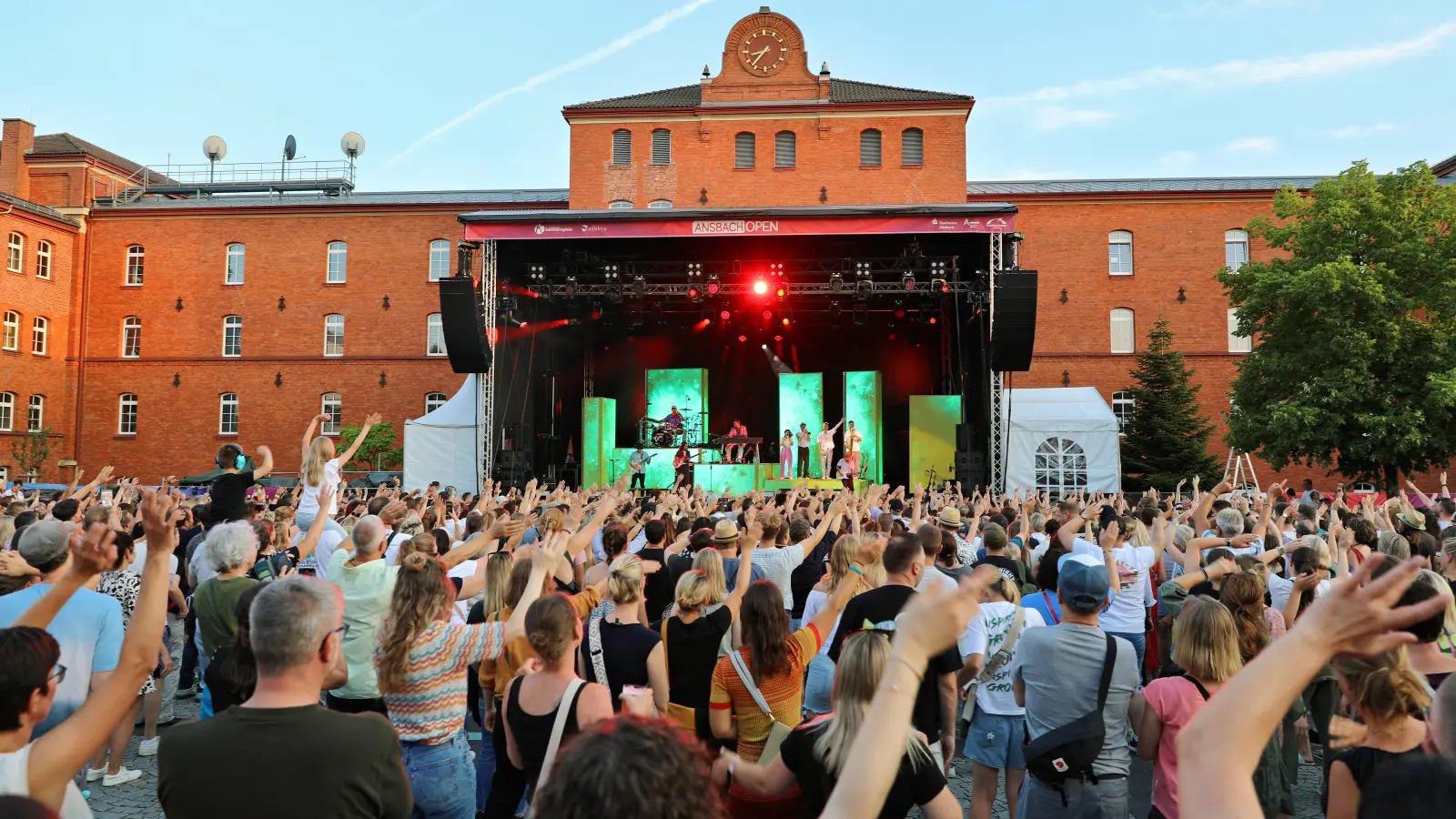 So sah der Campus der Hochschule Ansbach zum vergangenen Ansbach Open aus. Auch 2026 finden hier wieder Konzerte statt. (Archivbild: Zeynel Dönmez)