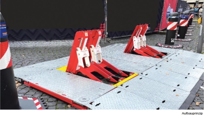 In Fachkreisen werden solche Durchfahrtssperren Road-Blocker genannt. (Foto: Stadt Ansbach)