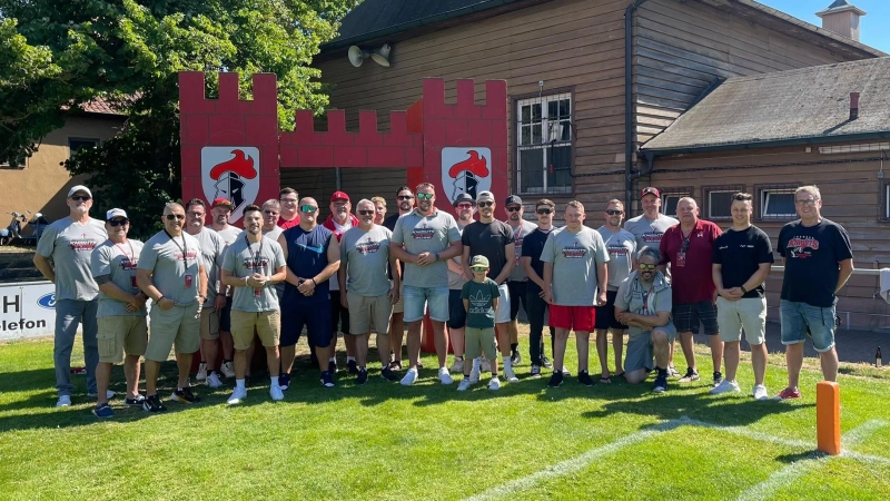 Die Franken Knights mit ihren traditionellen Homecoming-Shirts. (Foto: Franken Knights)