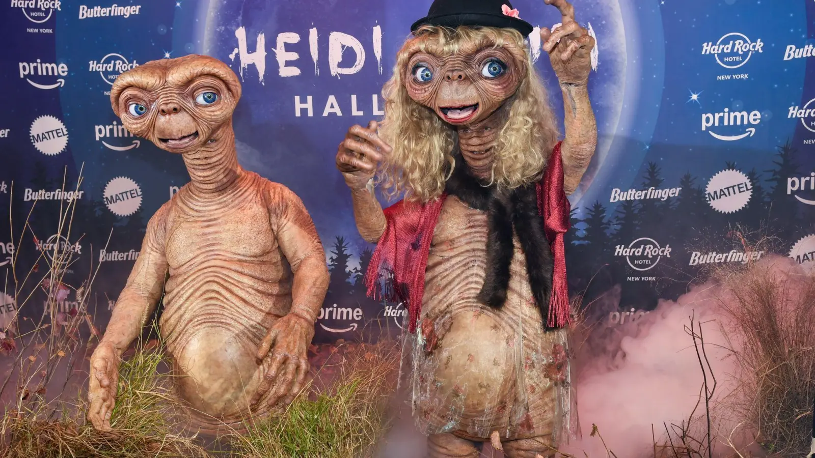 Will vielleicht nach Hause telefonieren: Heidi Klum als E.T. (Foto: Evan Agostini/Invision/AP/dpa)