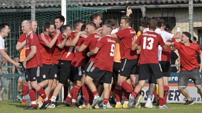 In der Relegation kann man aufsteigen, so wie der TSV Marktbergel in der Saison 2023/24, als er die SG Wind im Elfmeterschießen schlug und dadurch von der Kreisklasse in die Kreisliga hochrückte. (Foto: Martin Rügner)