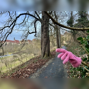 Bitte hier entlang - gesehen in Rothenburg. (Foto: Hans-Martin Huber)