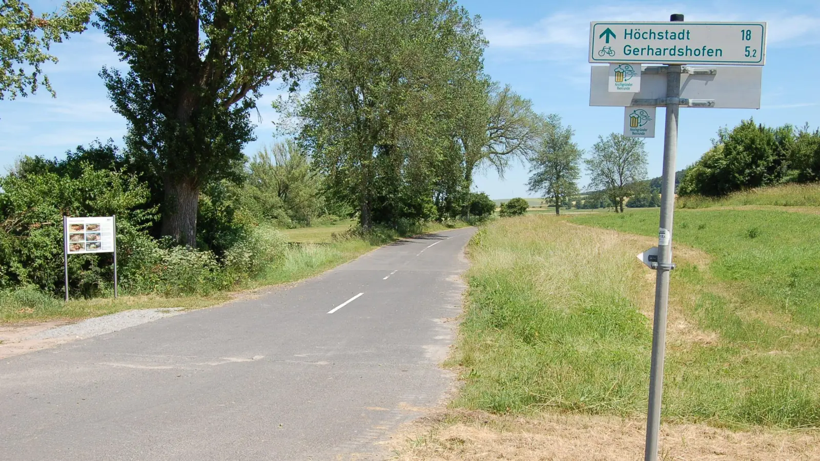 Über Gutenstetten führt auch der Fahrradweg, der von Rothenburg bis Bamberg reicht. (Foto: Christa Frühwald)