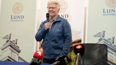 Anne L&#39;Huillier ist eine der diesjährigen Nobelpreisträgerinnen für Physik. (Foto: Ola Torkelsson/TT News Agency/AP/dpa)