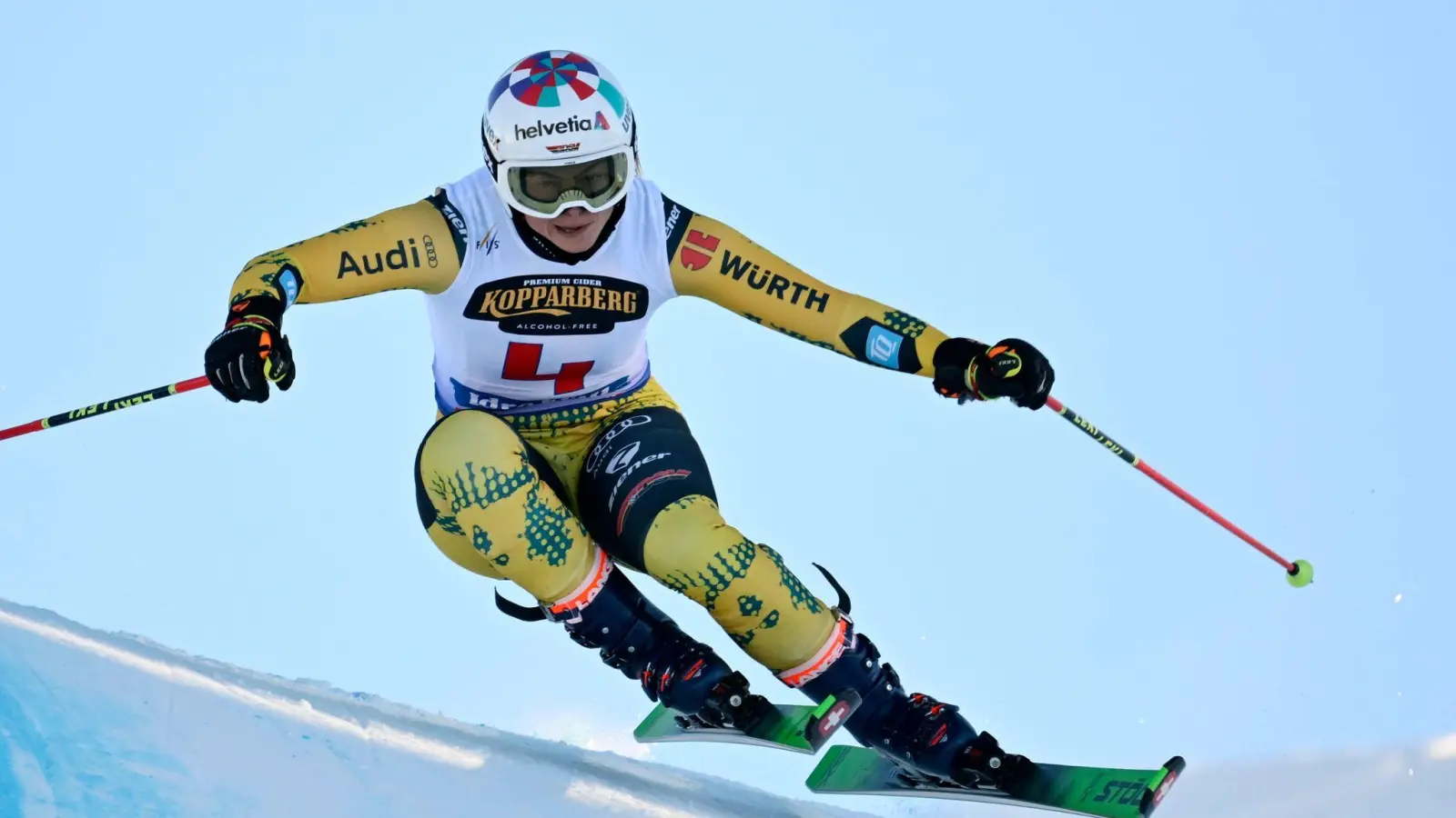 Daniela Maier aus Deutschland in Aktion. (Foto: Anders Wiklund/TT News Agency via Ap/dpa)