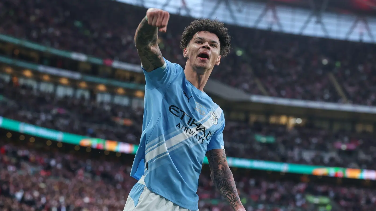 Doppeltorschütze für Manchester: Nico O'Reilly. (Foto: Richard Pelham/AP/dpa)