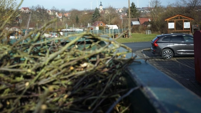 Dieser Grüngutcontainer, gestellt von der Gemeinde, erfreut sich hoher Nachfrage und Auslastung. Nun streicht der Markt die Aufstellung – und spart 25.000 Euro im Jahr. (Foto: Heinz Wraneschitz)