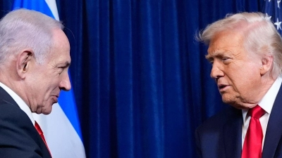 Demonstrierten in der Vergangenheit Einigkeit: Trump und Netanjahu. (Archivbild) (Foto: Alex Brandon/AP/dpa)