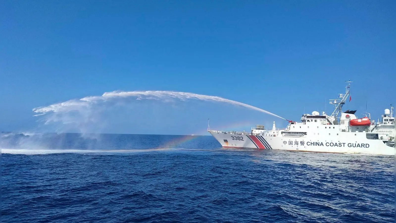 Im Südchinesischen Meer ist es erneut zu einer Konfrontation zwischen chinesischen und philippinischen Schiffen gekommen.  (Foto: Uncredited/PHILIPPINE COAST GUARD/AP/dpa)