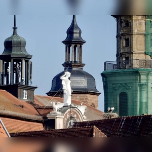 Drei Türme und ein paar Störche - gesehen in Bad Windsheim (Foto: Penelope Meyer)