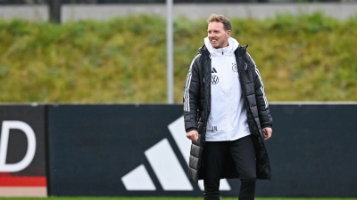 Alle an Bord für die Nations League: Bundestrainer Nagelsmann konnte mit allen verbliebenen Spielern trainieren. (Foto: Uwe Anspach/dpa)