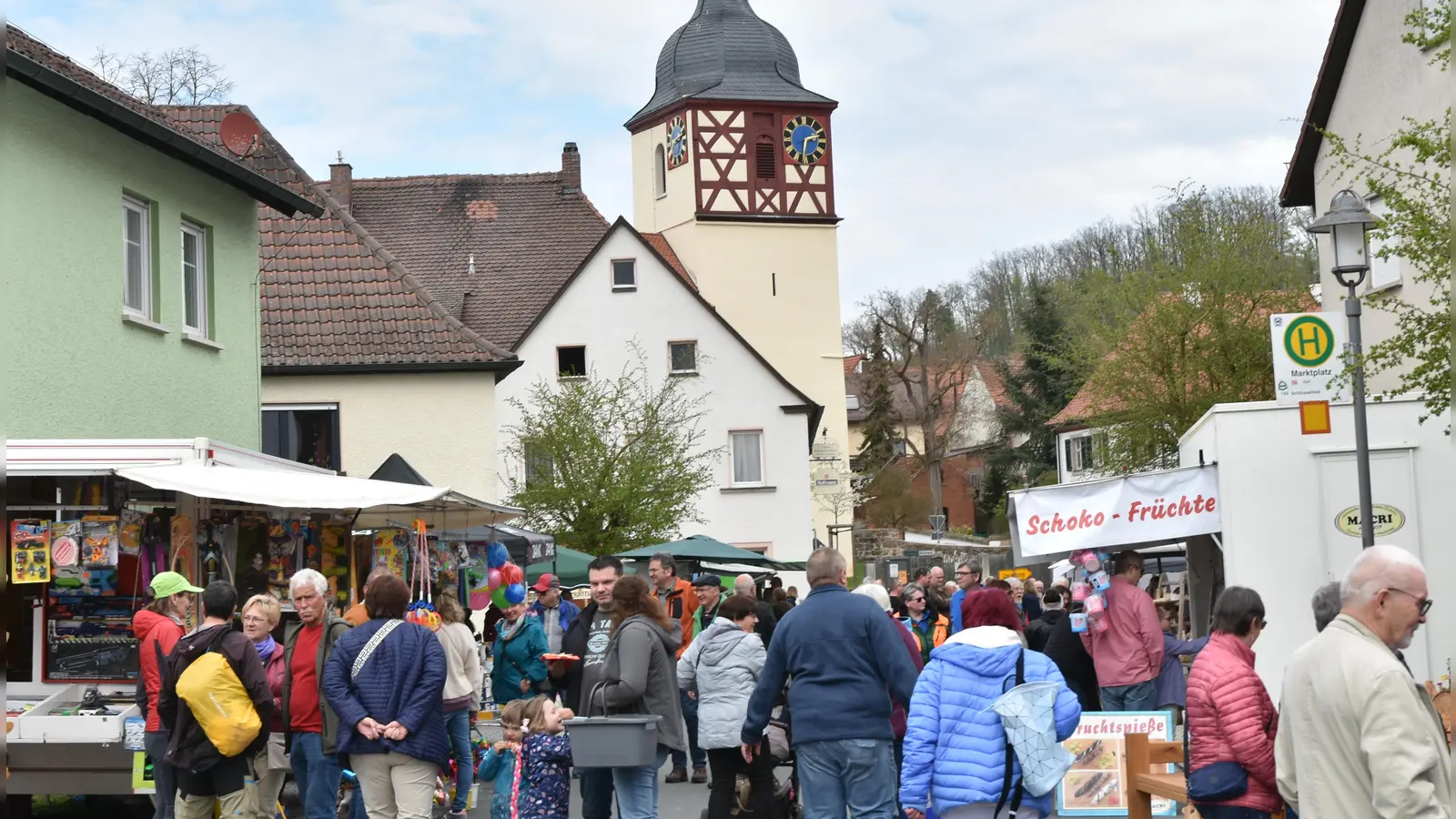 Der Frühjahrsmarkt in Baudenbach ist nach 40 Jahren eine feste Größe in der Gemeinde am Rüblingsbach.  (Foto: Anita Dlugoß)