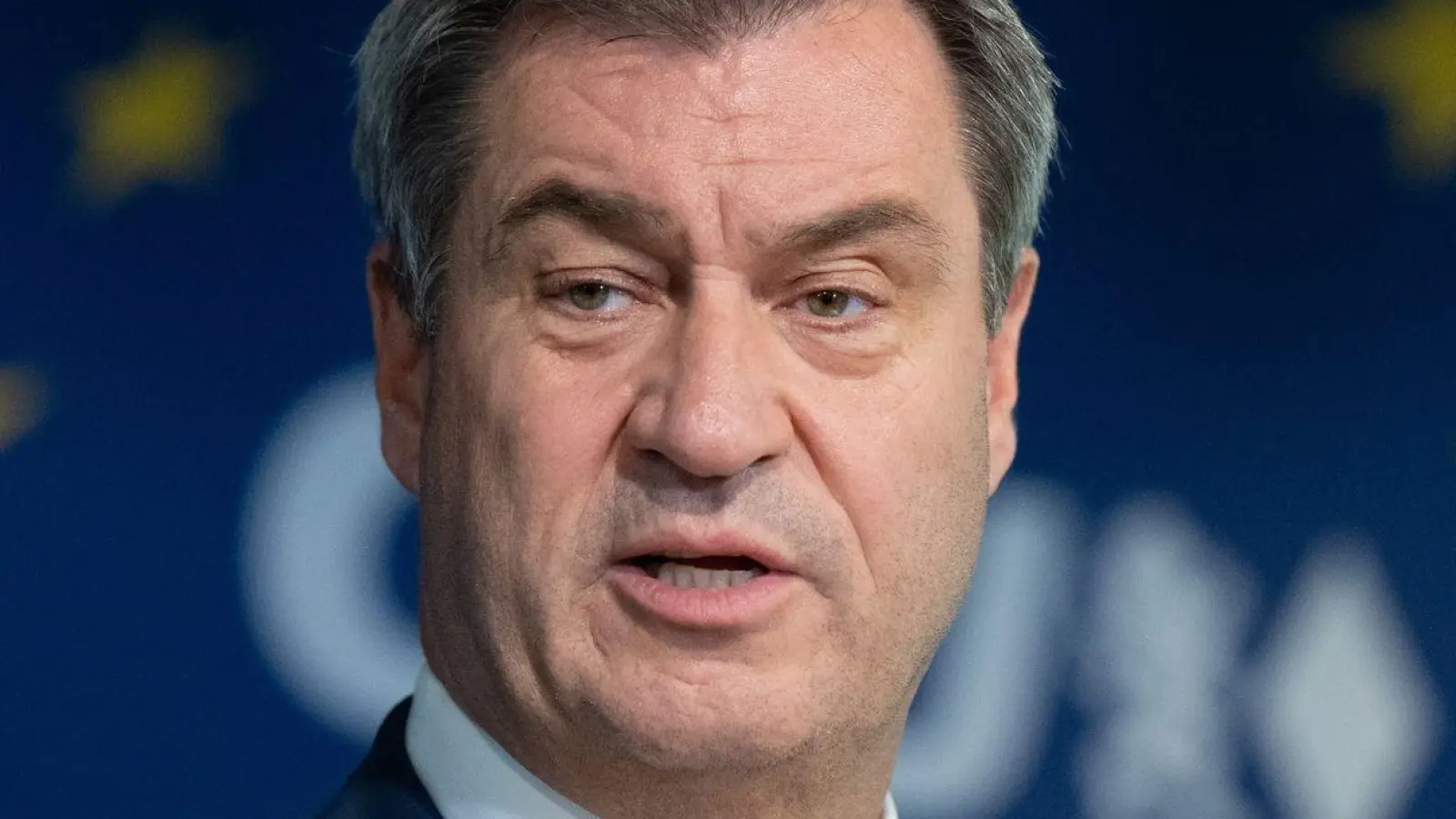 Markus Söder, CSU-Vorsitzender, nimmt in der CSU Parteizentrale nach der Europawahl an einer Pressekonferenz teil. (Foto: Sven Hoppe/dpa)