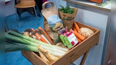 Regionales und saisonales Gemüse aus Franken auf der Naturkostmesse Biofach in Nürnberg. (Foto: Daniel Vogl/dpa)