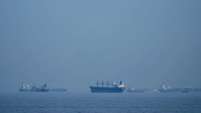 Mindestens 50 Schiffe deutscher Reedereien sollen im Golf festsitzen. (Archivbild) (Foto: Altaf Qadri/AP/dpa)