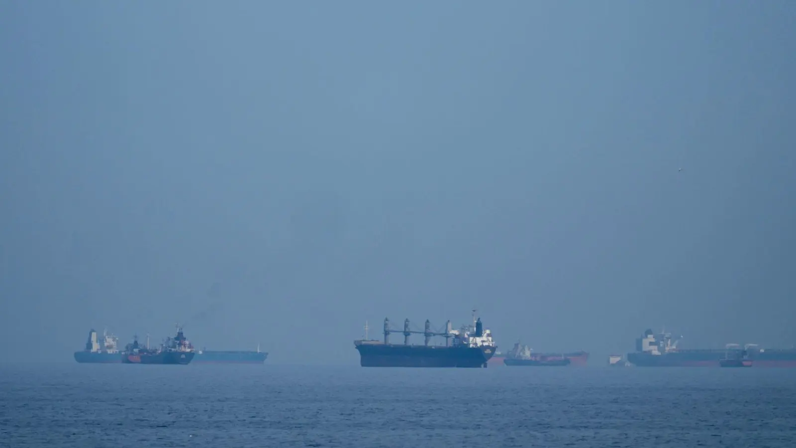 Mindestens 50 Schiffe deutscher Reedereien sollen im Golf festsitzen. (Archivbild) (Foto: Altaf Qadri/AP/dpa)