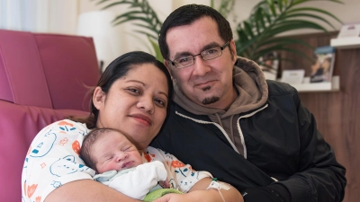 Das Neujahrsbaby am Klinikum Ansbach heißt Marcell Christ. (Foto: ANregiomed/Rainer Seeger)