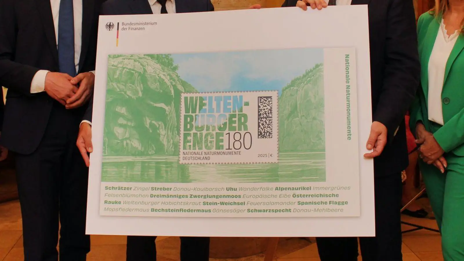 Die Weltenburger Enge gibt es jetzt auch als Sonderbriefmarke. (Foto: -/Regierung von Niederbayern/dpa)