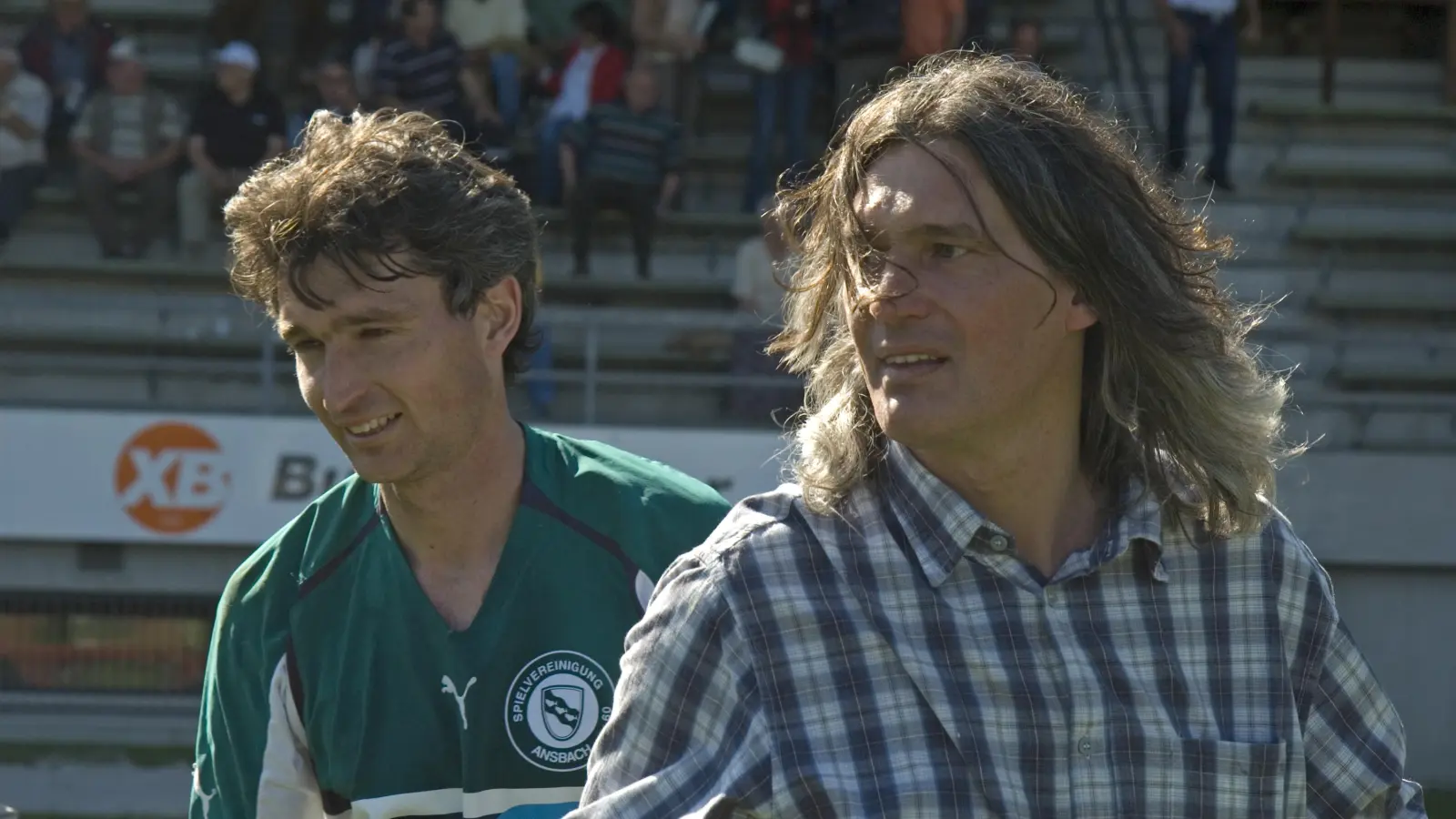 Jörg Müller (links) und Reiner Eisenberger von der SpVgg Ansbach (hier eine Aufnahme von 2007). (Foto: Alexander Keck)
