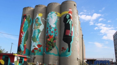 An der Donau in Belgrad stehen im Viertel Dorcol die „Silosi“ (Silos), die zu einem Partyareal geworden sind. (Archivbild) (Foto: Gregor Mayer/dpa)