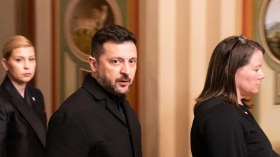 US-Präsident Trump soll nach Darstellung des ukrainischen Präsidenten Selenskyj die geforderten Patriot-Lizenzen zugesagt haben. (Foto: Allison Robbert/AP/dpa)
