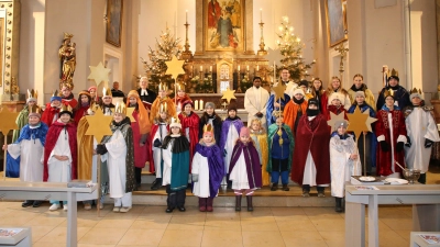 Mit einem Gottesdienst in St. Ludwig wurden gestern die Sternsinger ausgesandt. (Foto: Alexander Biernoth)