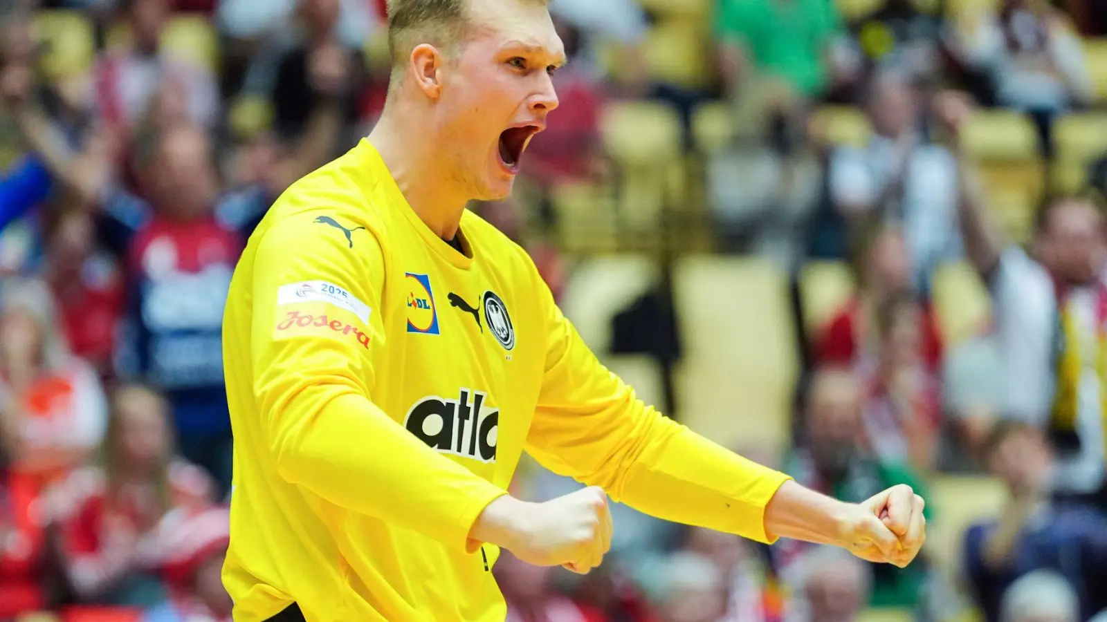 Torwart David Späth überragte beim WM-Sieg der deutschen Handballer gegen Tunesien. (Foto: Soeren Stache/dpa)