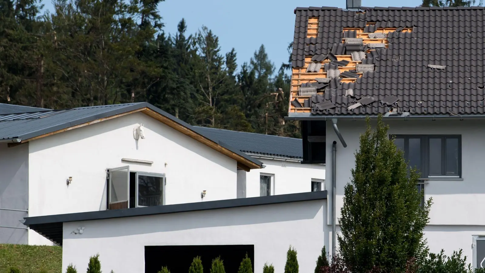 Der Sturm hat sich gelegt, doch die Schäden bleiben: Versicherte sollten Reparaturaufträge erst nach Rücksprache mit dem Versicherer vergeben. (Foto: Sven Hoppe/dpa/dpa-tmn)