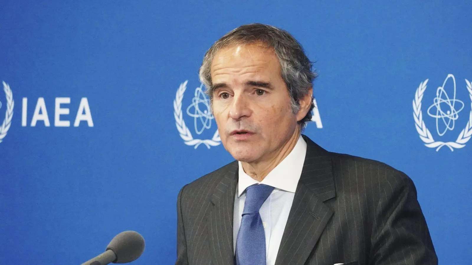 Rafael Grossi, der Chef der Internationalen Atomenergiebehörde (IAEA), bemüht sich um den Posten des UN-Generalsekretärs. (Archivbild) (Foto: -/kyodo/dpa)