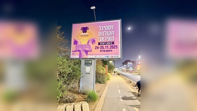 Poster des ersten iranischen Filmfestivals in Sderot. (Foto: Dana Sameach/Stadtverwaltung von Sderot/dpa)