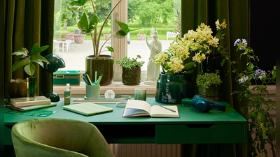 Diejenigen, die sich nicht nur eine ruhige grüne Optik, sondern auch eine gute Akustik rund um den Schreibtisch wünschen, stellen die Zimmerpflanzen am besten in Gruppen auf. (Foto: Plants & Flowers Foundation Holland/dpa-tmn)