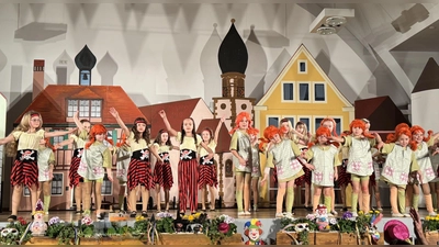 Die Kleinsten in der Gemeinde Dürrwangen sind als Chick Peas Teil des Dürrwanger Pfarrfaschings. (Foto: Stefan Baumgärtner)