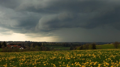 Aprilwetter in Bayern: Blühende Wiesen, Gewitter - aber auch nochmal Frost.  (Foto: Alexander Wolf/onw-images/dpa)