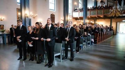Die Beisetzung von König Harald V. - hier ein Gedenkgottesdienst - findet am 9. September statt. (Foto: Cornelius Poppe/NTB/dpa)